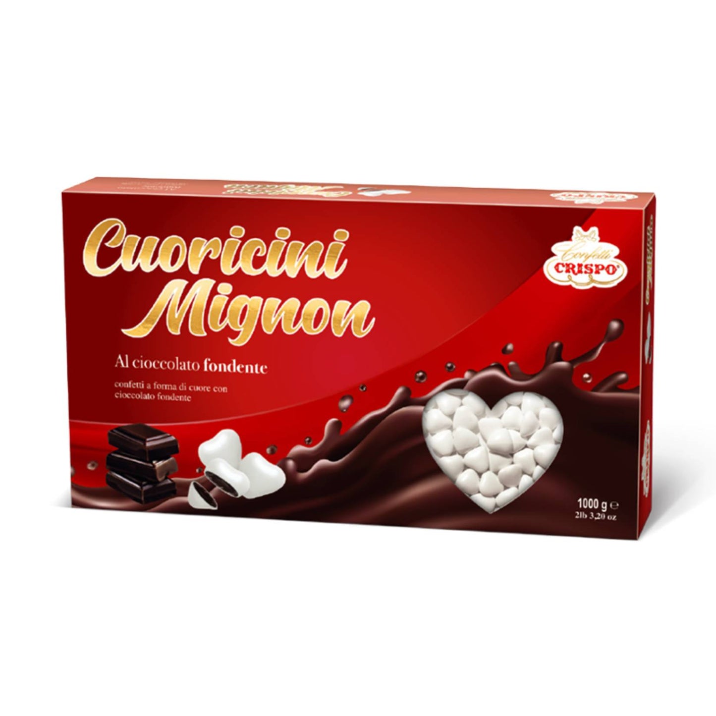 Confetti Crispo - Cuoricini Mignon - Colore Bianco -  1 Kg