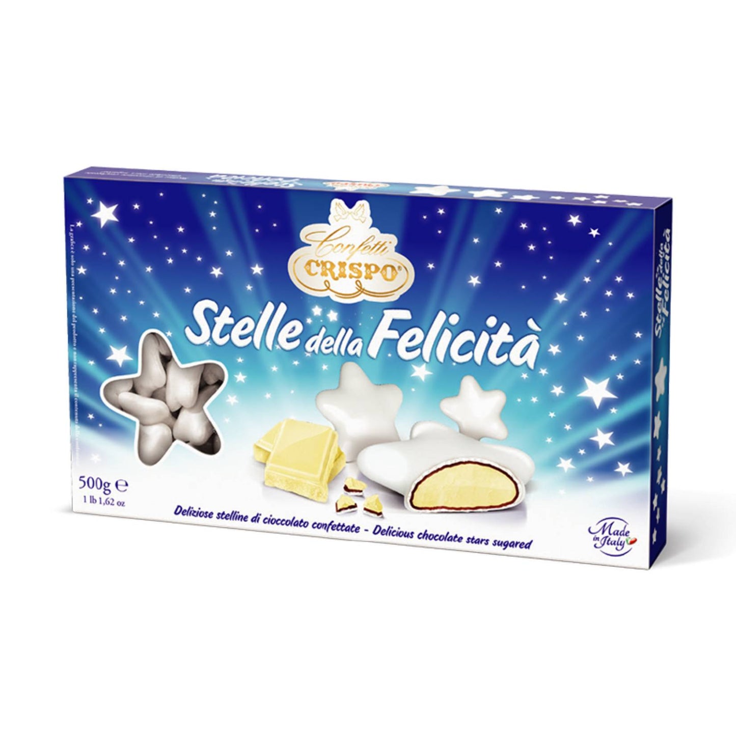 Confetti Crispo - Stelle Perlate - Bianche - 500 Gr