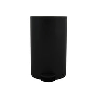 MSV – Osaki 3L Badezimmer-Mülleimer – Treteimer mit Deckel und herausnehmbarem Inneneimer, kompakt und elegant, schwarz 