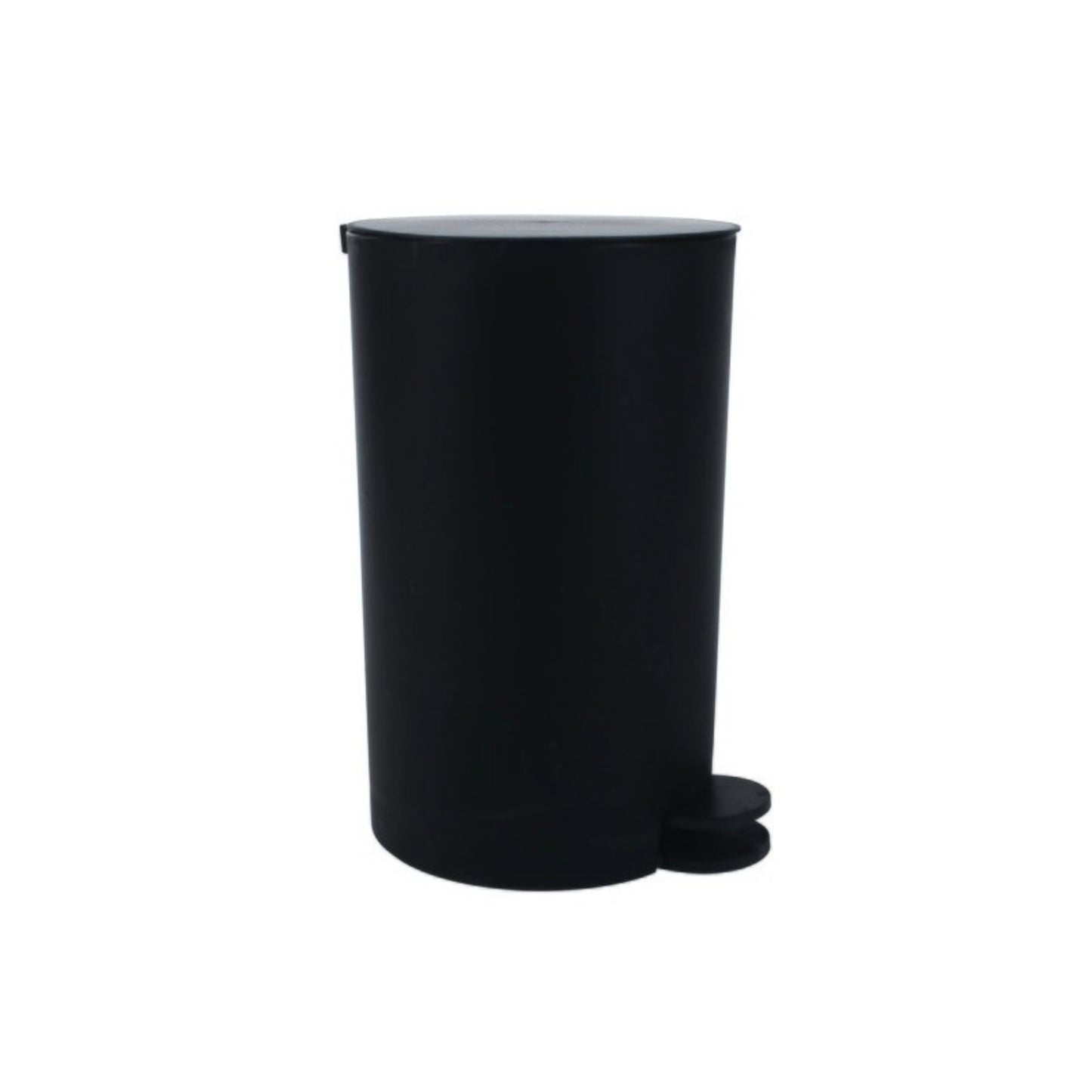 MSV – Osaki 3L Badezimmer-Mülleimer – Treteimer mit Deckel und herausnehmbarem Inneneimer, kompakt und elegant, schwarz 