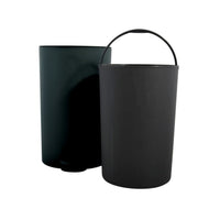 MSV – Osaki 3L Badezimmer-Mülleimer – Treteimer mit Deckel und herausnehmbarem Inneneimer, kompakt und elegant, schwarz 