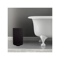 MSV – Osaki 3L Badezimmer-Mülleimer – Treteimer mit Deckel und herausnehmbarem Inneneimer, kompakt und elegant, schwarz 