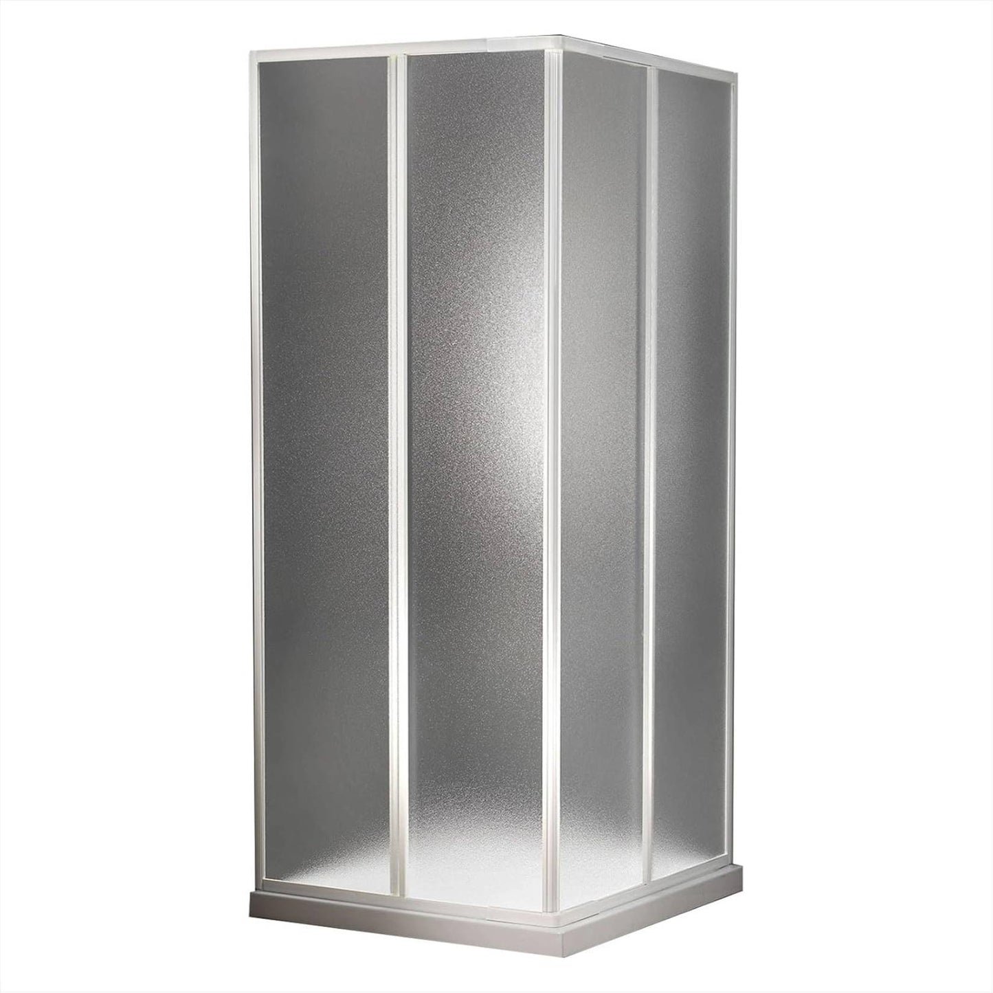 Garofalo Eckduschkabine 80×80 cm – Acrylkabine mit Schiebetüren und verstellbaren Aluminiumprofilen – Höhe: 183 cm 