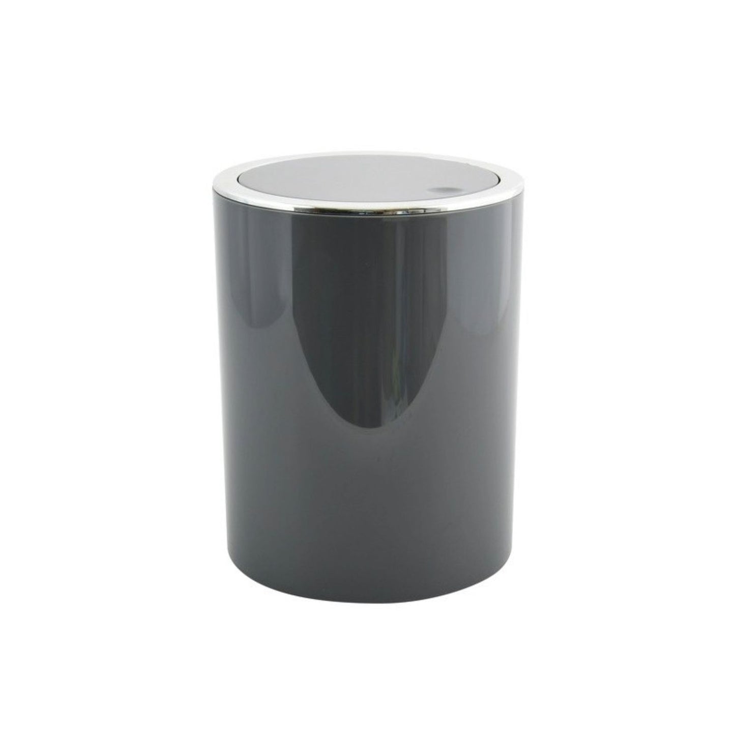 MSV – Badezimmer-Mülleimer Aspen 6L – Treteimer oder Schwingdeckel in modernem grauem Design 