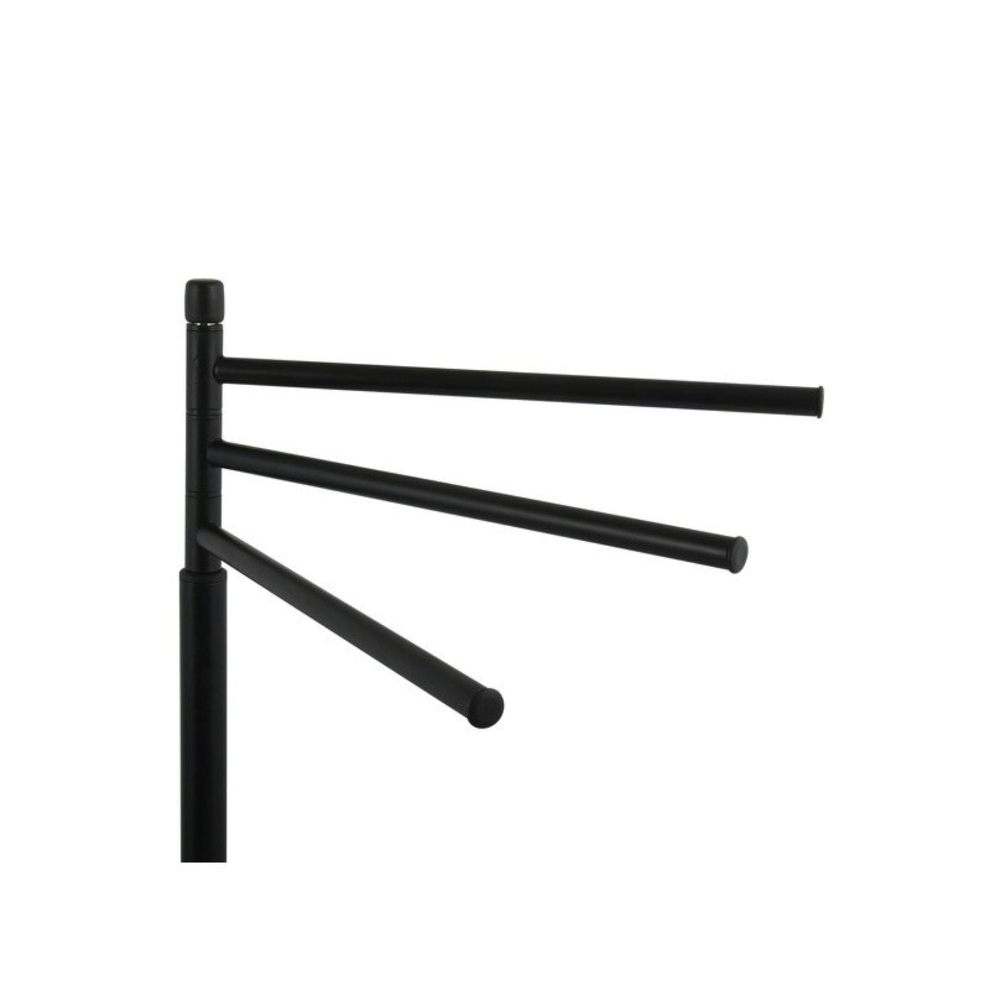 MSV – Ella 3-armiger Handtuchhalter – Mattschwarzer Stahl, modernes Badezimmerdesign 