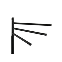 MSV – Ella 3-armiger Handtuchhalter – Mattschwarzer Stahl, modernes Badezimmerdesign 