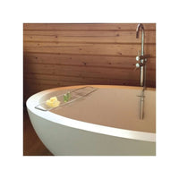 MSV Badewannenablage aus Edelstahl, ausziehbar, 68,5 cm, Wannenträger, langlebig und elegant, mehrfarbig 