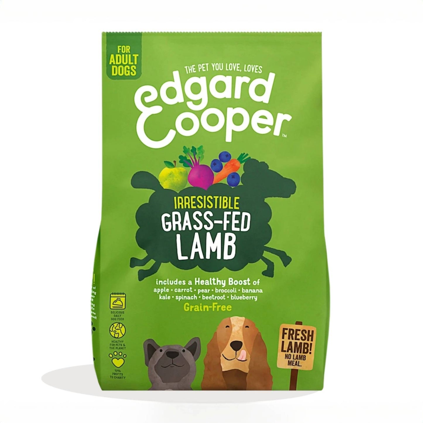 Edgard &amp; Cooper – Crochette Hundefutter – Erwachsene – Frisches Lamm – 2,5 kg 