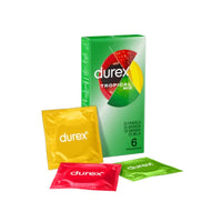 Durex Tropical – 6 Fruchtkondome (Banane, Grüner Apfel, Erdbeere, Orange)
