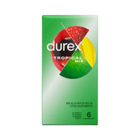 Durex Tropical – 6 Fruchtkondome (Banane, Grüner Apfel, Erdbeere, Orange)