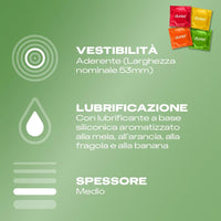 Durex Tropical – 6 Fruchtkondome (Banane, Grüner Apfel, Erdbeere, Orange)