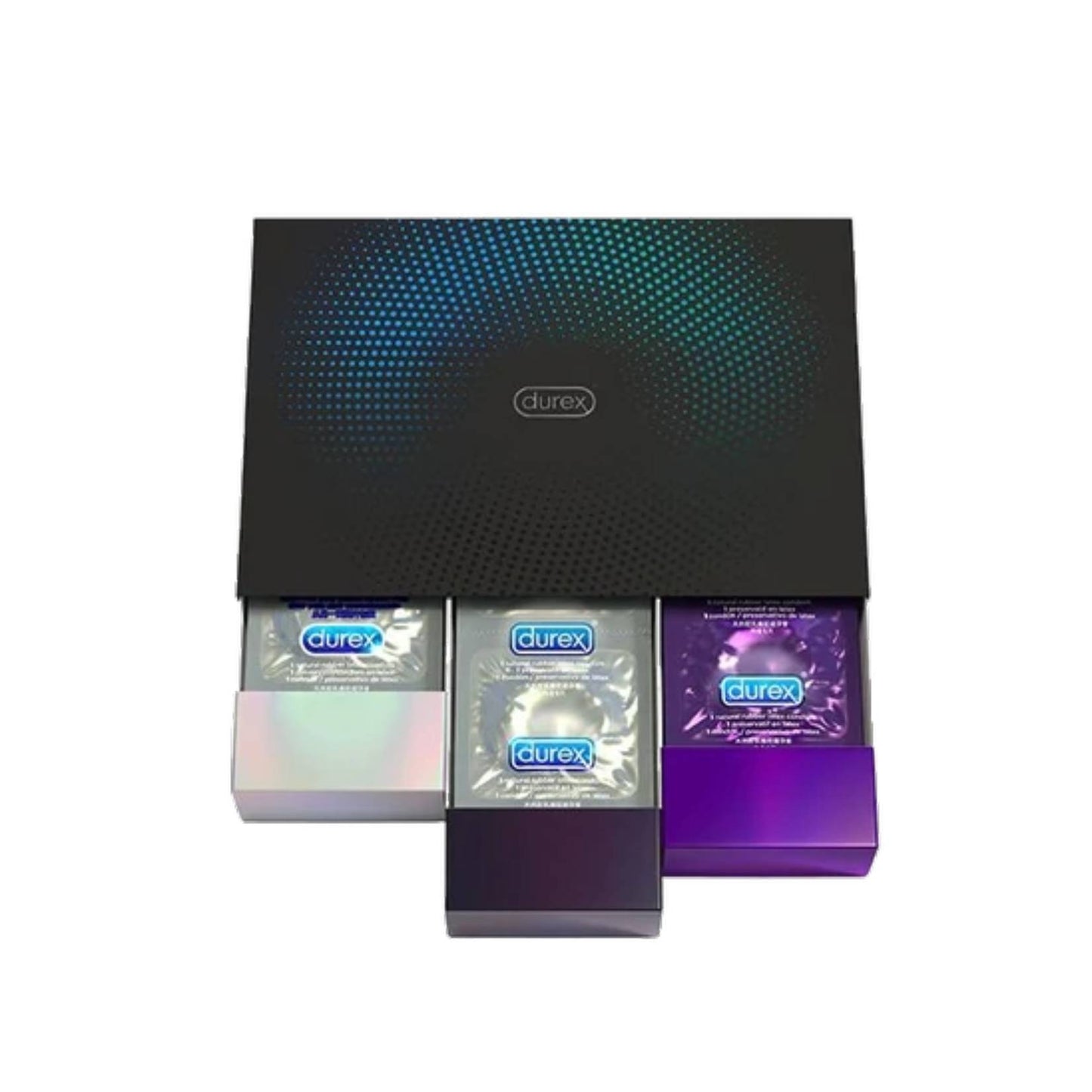 Durex Surprise Me Deluxe – Verschiedene stimulierende und verzögernde Kondome, Leistungs- und Dauerbox, 30 Kondome