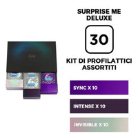 Durex Surprise Me Deluxe – Verschiedene stimulierende und verzögernde Kondome, Leistungs- und Dauerbox, 30 Kondome