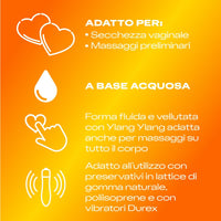 Durex Massage 2 in 1 – Intimgleitmittel &amp; Massagegel auf Wasserbasis mit Ylang Ylang, 200 ml