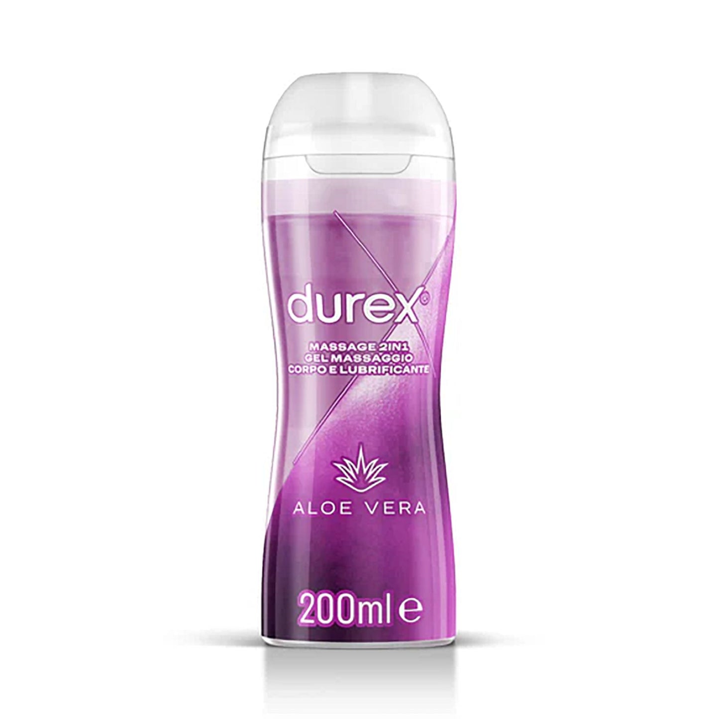 Durex Massage 2 in 1 Aloe Vera – Intim-Gleitgel auf Wasserbasis, für Geschlechtsverkehr und Massage, praktische Größe 200 ml