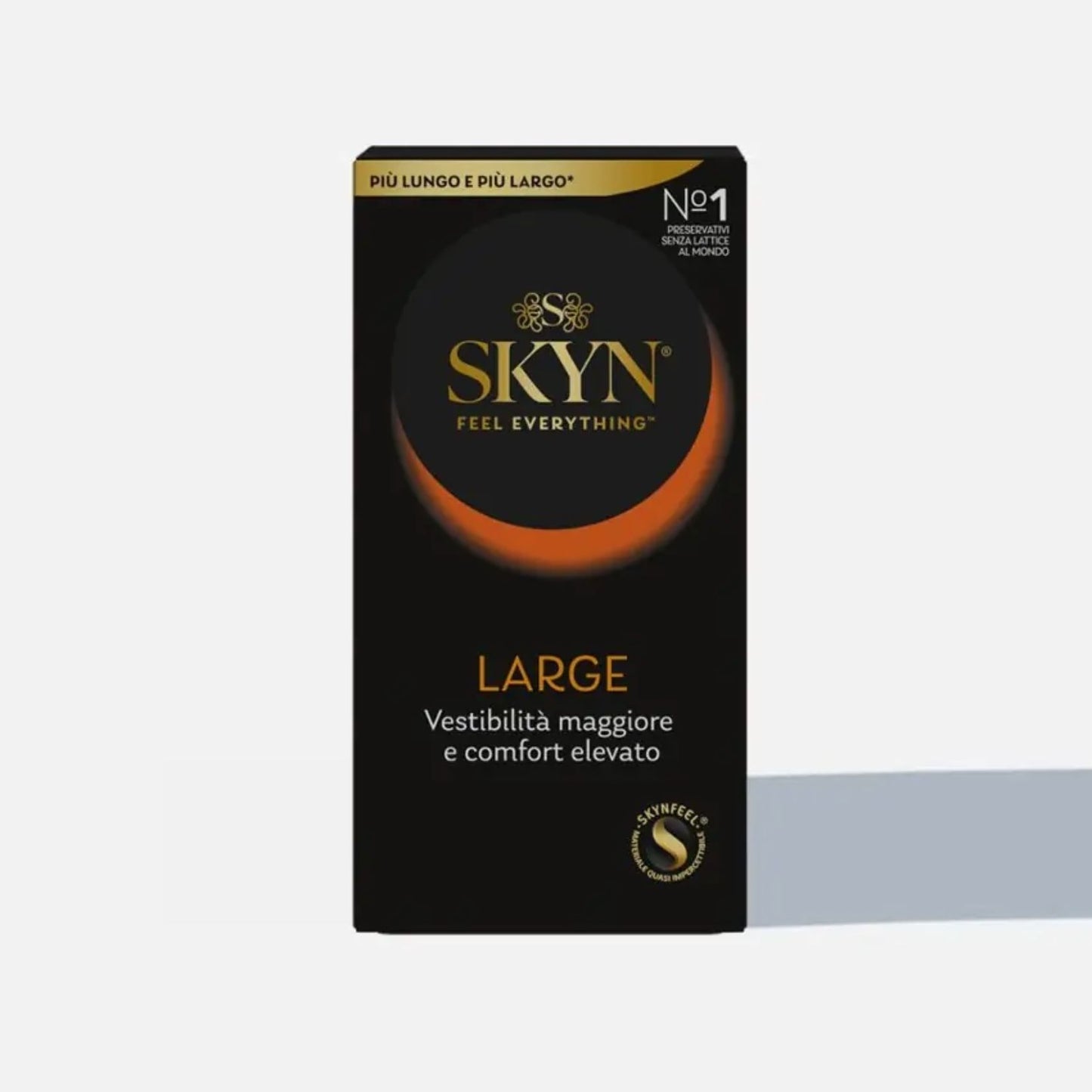 SKYN® Large – Latexfreie Polyisopren-Kondome (SKYNFEEL®), 56 mm groß, länger und breiter, glatt und gleitfähig mit Reservoir, natürlicher Komfort. Packung mit 48 Kondomen.