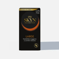 SKYN® Large – Latexfreie Polyisopren-Kondome (SKYNFEEL®), 56 mm groß, länger und breiter, glatt und gleitfähig mit Reservoir, natürlicher Komfort. Packung mit 48 Kondomen.