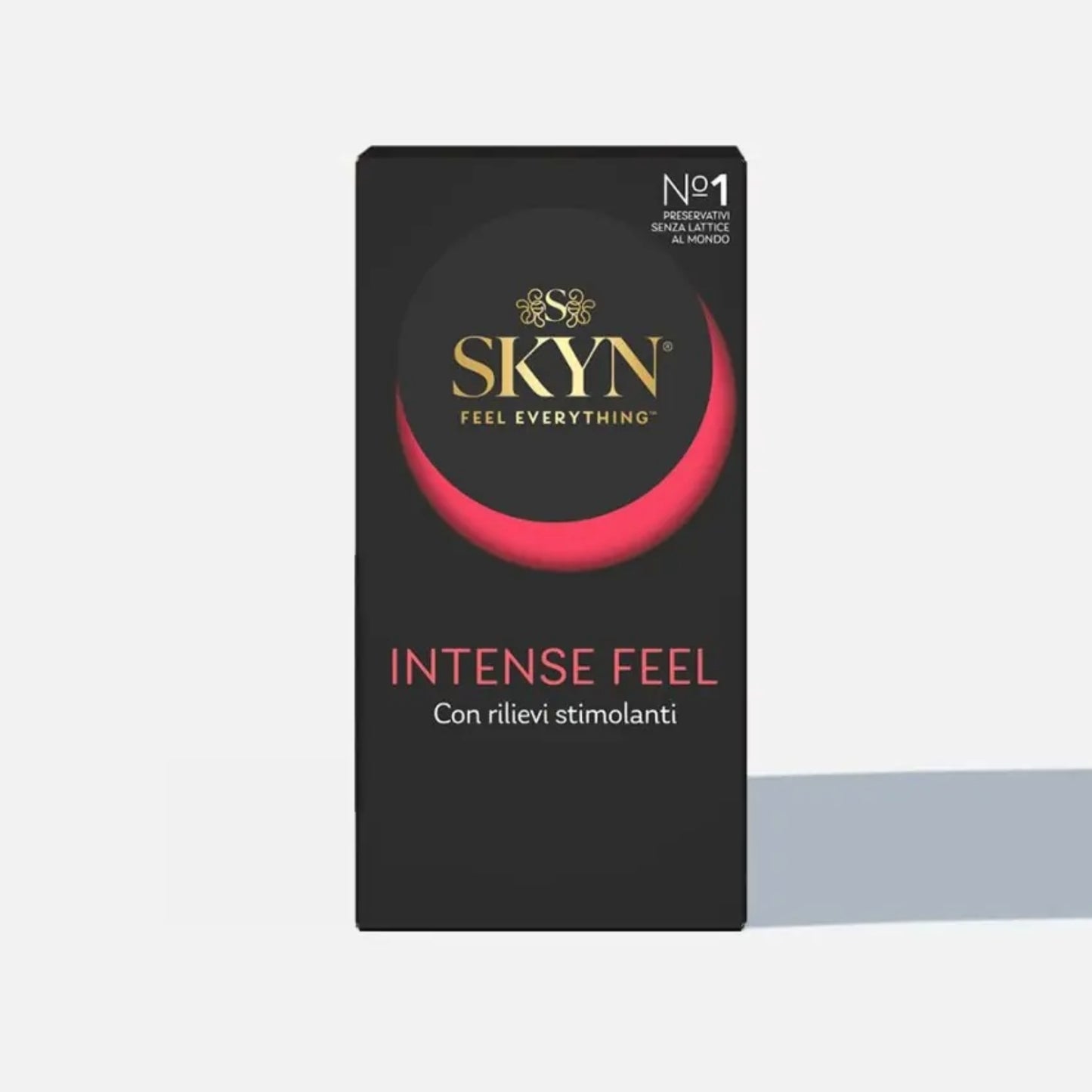 SKYN® Intense Feel – Latexfreie Kondome aus Polyisopren (SKYNFEEL®), stimulierend mit erhabenen Noppen und gewellter Textur, 53 mm Regular, mit Gleitmittel und Reservoir, 50 Kondome.