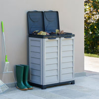 Bama – Pattumiera Riponi: 2 sacchi da 100L – Grigia – Resina riciclabile, facile da pulire.