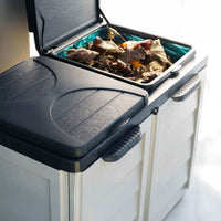 Bama – Pattumiera Riponi: 2 sacchi da 100L – Beige – Resina riciclabile, facile da pulire.