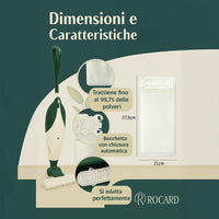 Sacchetti Compatibili per Folletto VK135/136, 6 Pezzi, 5 Strati in Microfibra, Alta Filtrazione, Trattiene le Micropolveri