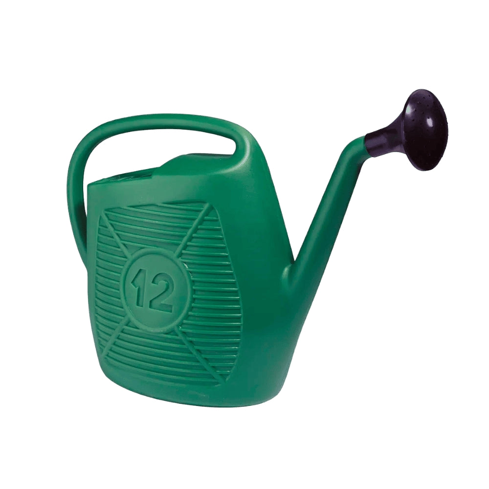 Annaffiatoio Ecoplast 12 Litri – In Plastica Verde Resistente per Giardino – Capiente e Facile da Usare