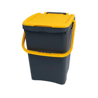 Ecoplast Bidone Raccolta Differenziata 50L Giallo – Pattumiera in Plastica Riciclata, 43x41x54, Made in Italy
