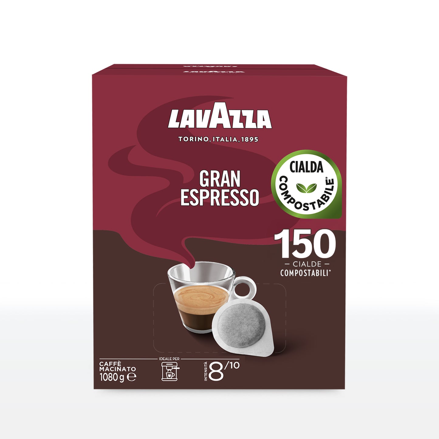Caffè Lavazza - 150 Cialde Filtro Carta ESE 44 mm - Miscela Gran Espresso
