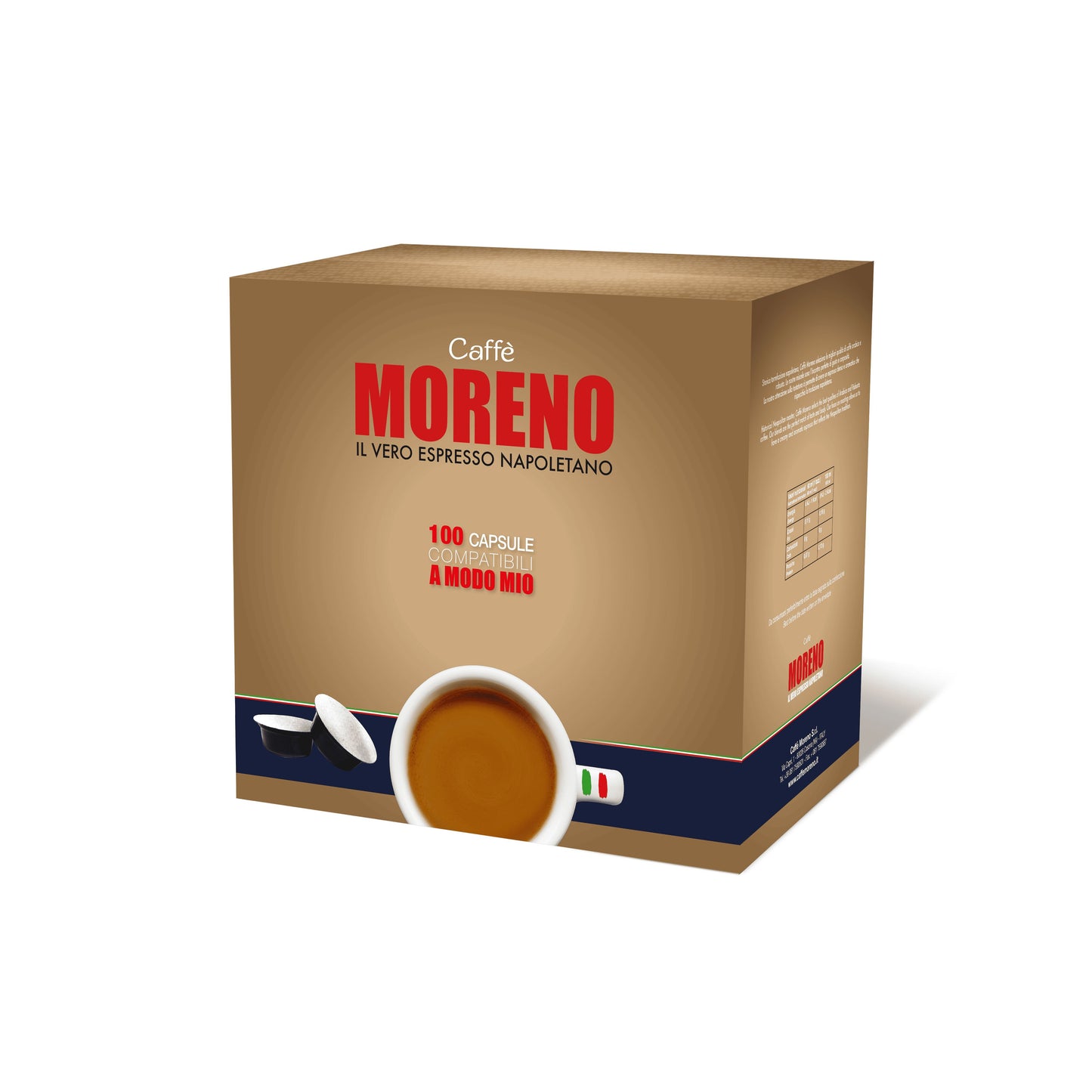 Caffè Moreno - 100 Capsule Compatibili A Modo Mio - Espresso Bar