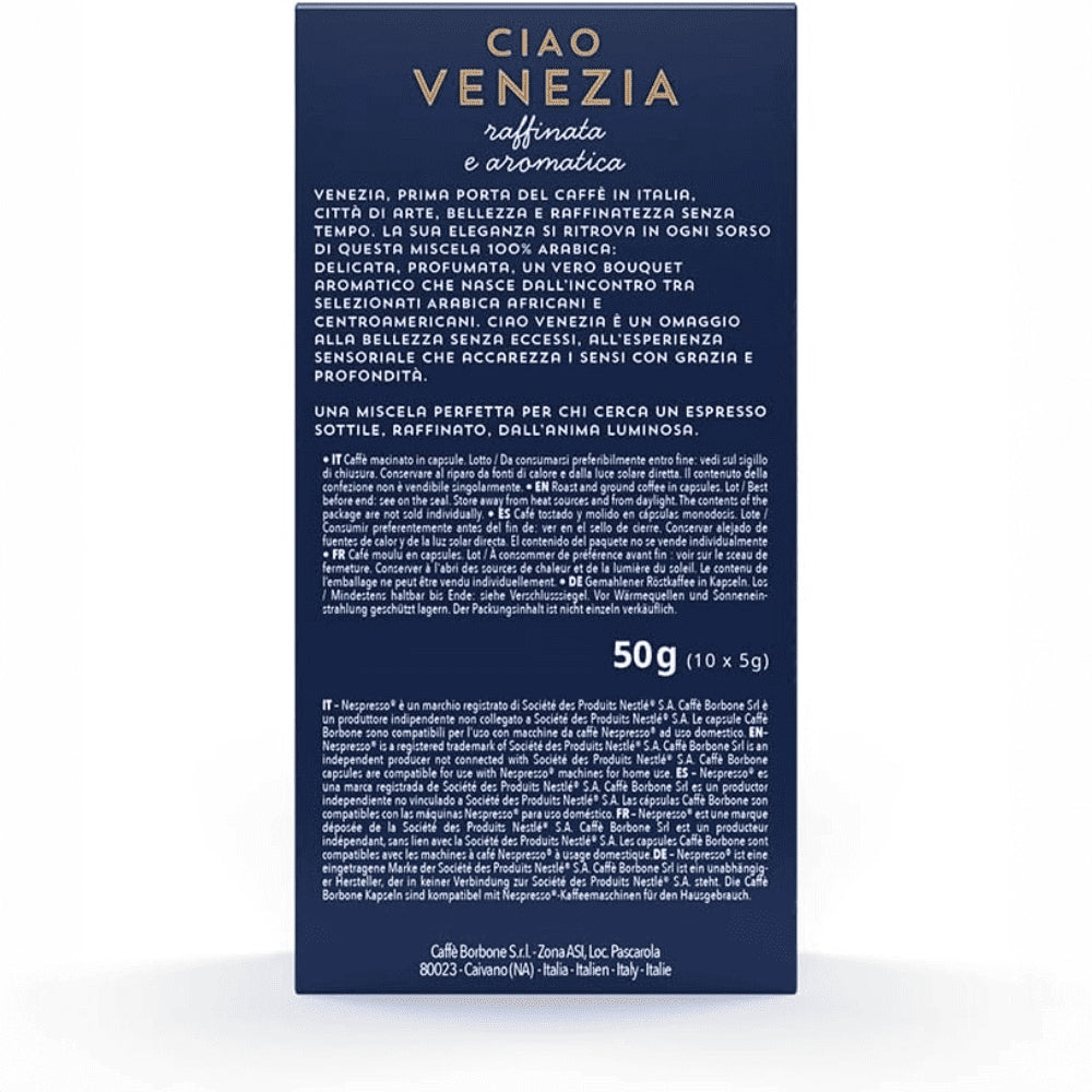Caffè Borbone - Compatibile con Nespresso - Capsule In Alluminio - Miscela Ciao Venezia