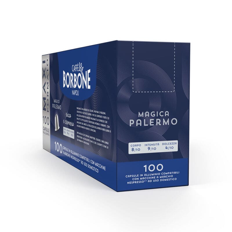 Caffè Borbone – Compatibile con Nespresso – Capsule In Alluminio – Miscela Magica Palermo