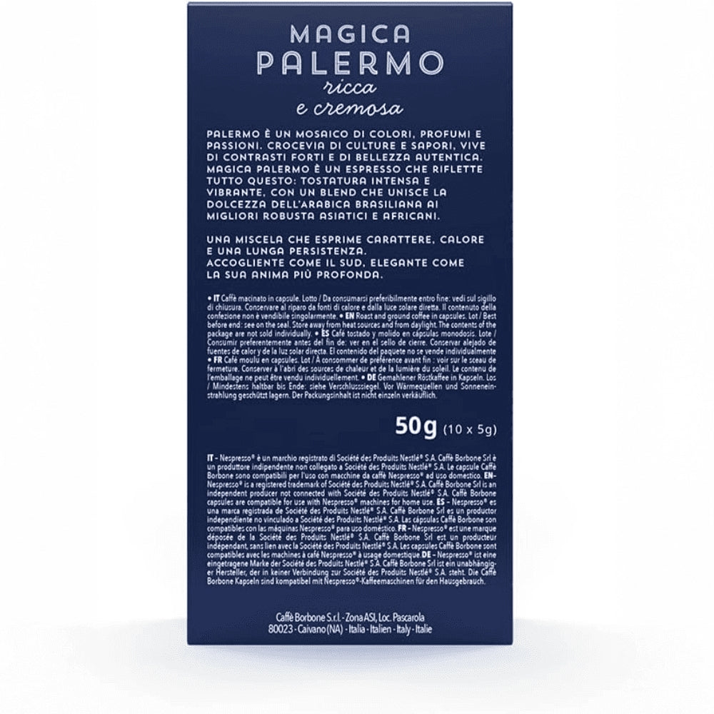 Caffè Borbone – Compatibile con Nespresso – Capsule In Alluminio – Miscela Magica Palermo