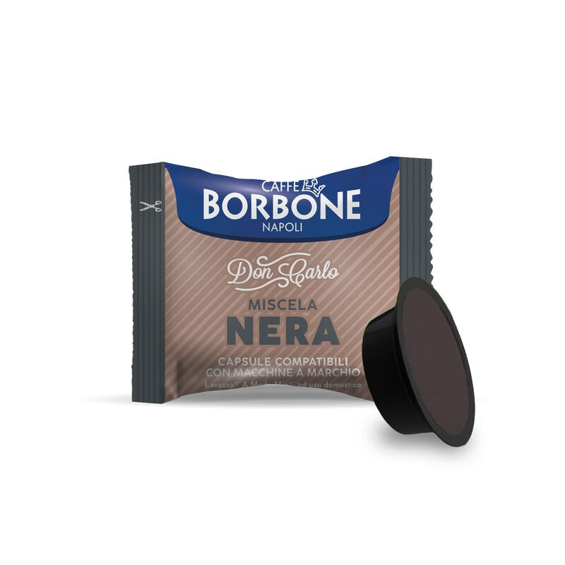 Caffè Borbone Don Carlo Nera – Compatibile A Modo Mio – Miscela Intensa e Decisa – Box da 50 Capsule