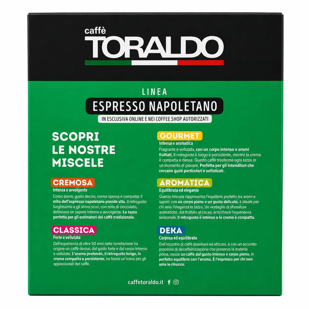 Toraldo Kaffee – 100 Espresso Point-kompatible Kapseln – Klassische Mischung 