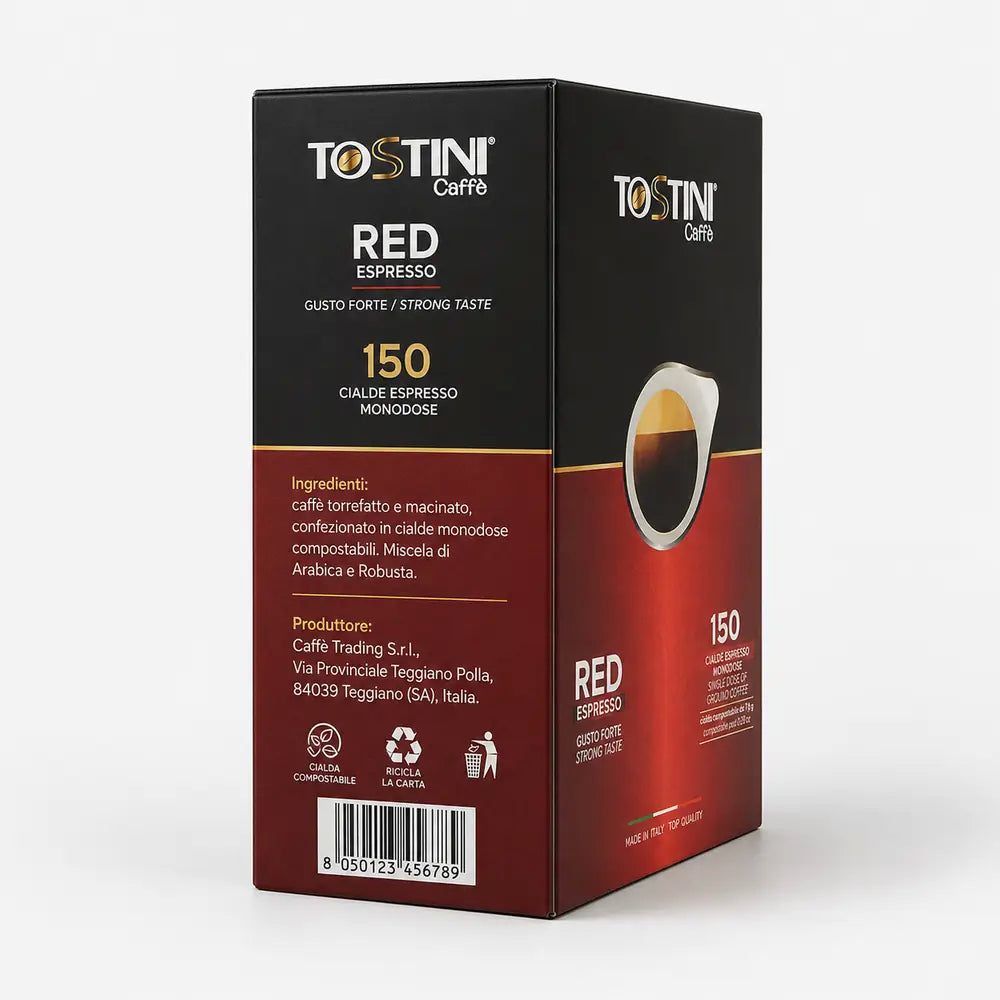 Tostini Kaffee – Papierpads – Red Blend – 150 Pads 