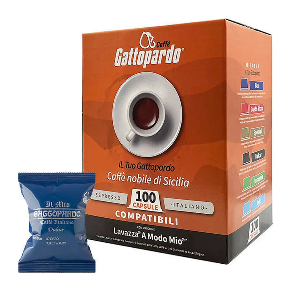 Toda Gattopardo Dakar – Capsule Compatibili A Modo Mio – Caffè Intenso e Aromatico
