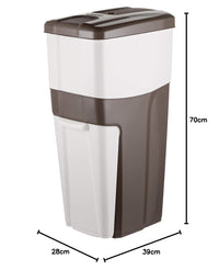 Bama – Abfalltrennbehälter – Trypla – Farbe Taubengrau 