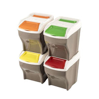 Bama – Poker Plus Abfalltrennbehälter – 4er Set x 27 Liter 