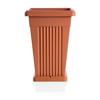 Bama – Vase mit Untertasse – Pyramidenmodell – Terrakottafarbe 